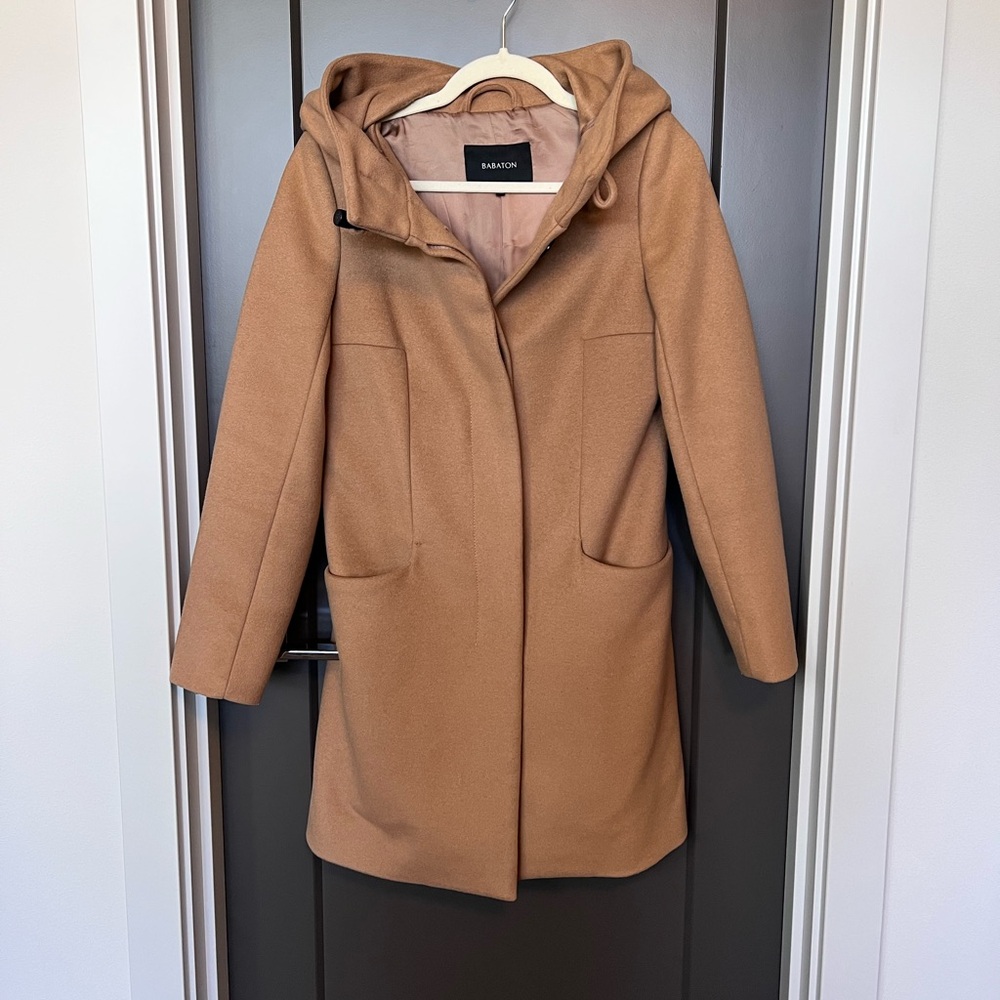 Virgin Wool and Cashmere Blend Hooded Jacket